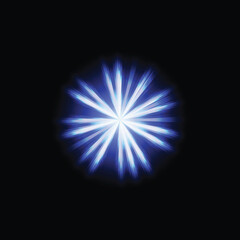 abstract of lighting for background. digital blue light lens flare in a dark background