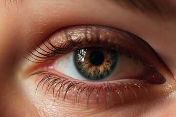 Fototapeta premium beautiful eyes close up. iris close up