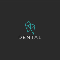 Abstract luxury teeth logo design template
