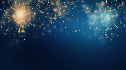 Fototapeta premium fireworks on the sky created with Generative AI technology