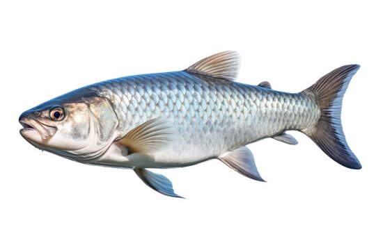 Tarpon Megalops Atlanticus fish isolated on white background
