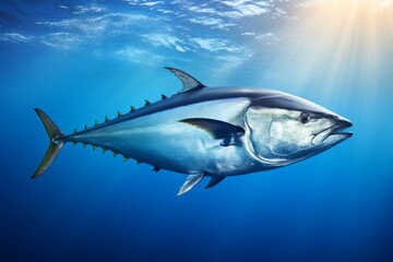 Obraz premium Tuna in the deep ocean