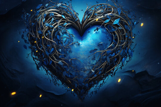 Stunning, vibrant heart, adorned with intricate patterns and delicate details, shines in a rich hue, exuding warmth and love. essence of love and affection, perfect for celebrating Valentine's Day