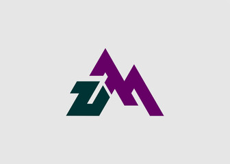 Logo zm letter company name