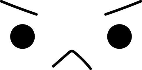 Angry cartoon face illustration