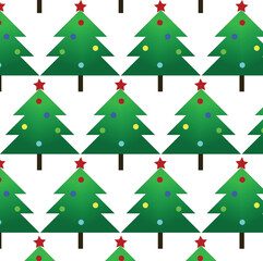 set of christmas trees