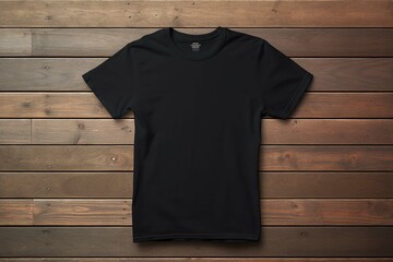 Blank black t-shirt mockup template