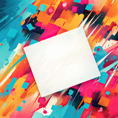 Abstract colorful advertising banner for sale