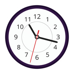 Clock Icon in Flat Style