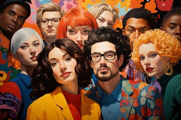 Fototapeta premium Diversity Illustration Created with Generative AI