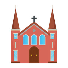 Church Icon in Flat Style