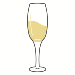 Sparkling champagne glasses vector illustration