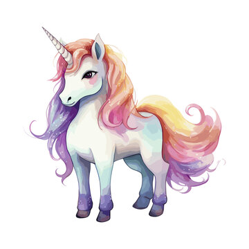 Whimsical Watercolor Unicorn