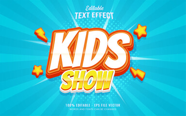modern cartoon style 3d editable vector text effect.Premium Vector	