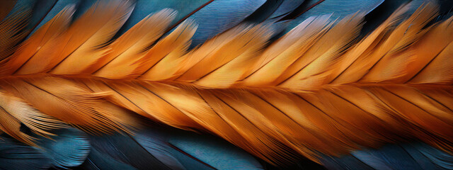 Fototapeta premium Captivating feather textures in vivid shades.