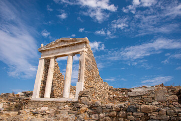 Temple of Isis in Delos Island, Greece.  - obrazy, fototapety, plakaty