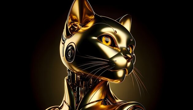 Metallic Cat Robot