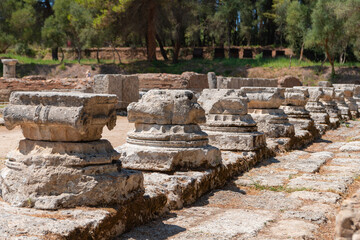 Ruins in Ancient Olympia, Peloponnese, Greece