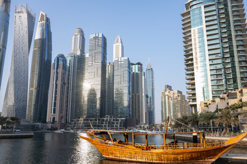 Fototapeta na wymiar Scenic View of Dubai Skylines
