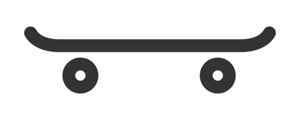 Fotobehang Skateboard icon. Simple design. Vector illustration © Burbuzin