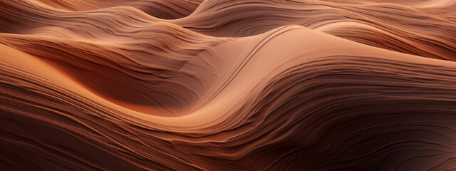 Golden sand dunes with distant cliffs.