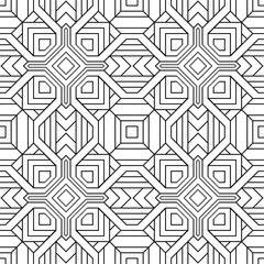 Vector seamless pattern. Modern stylish texture. Monochrome, linear abstract background.