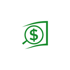 money cash in dollar currency symbol logo design 