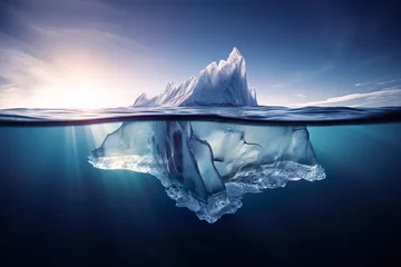 Fotobehang Global warming or climate change concepts with north pole ice melting.ozone environment and save the world for future living © Limitless Visions