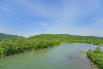 Obraz premium 天塩川