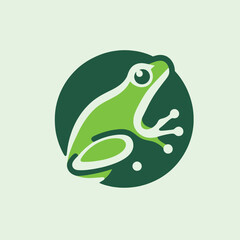 illustration of wild frog, vector of amphibians in nature, amphibian logos for commercial brands