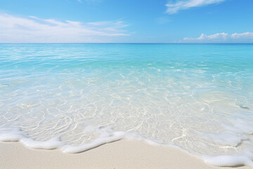 Fototapeta na wymiar Beautiful beach and tropical sea. Generative AI.