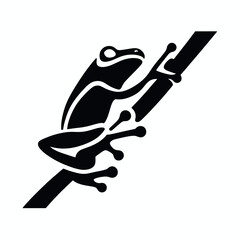illustration of wild frog, vector of amphibians in nature, amphibian logos for commercial brands