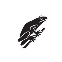 illustration of wild frog, vector of amphibians in nature, amphibian logos for commercial brands