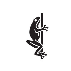 illustration of wild frog, vector of amphibians in nature, amphibian logos for commercial brands