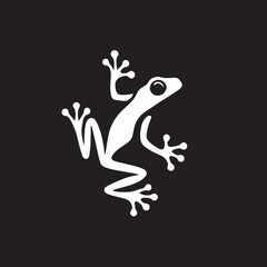 illustration of wild frog, vector of amphibians in nature, amphibian logos for commercial brands
