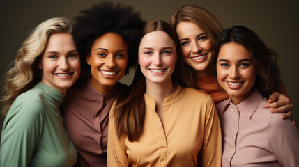 Obraz premium a group of beautiful women, generative ai