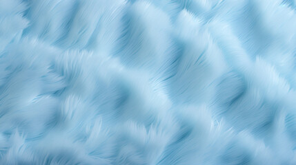 Closeup of fluffy light blue plush fabric texture