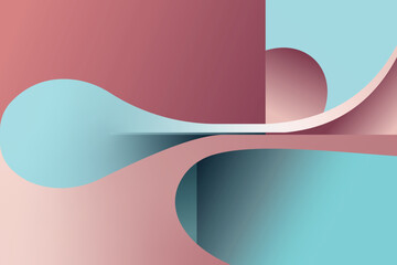 minimal pastel gradient abstract background geometric shapes vector design