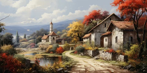Foto op Canvas Rustic European Village © dasom