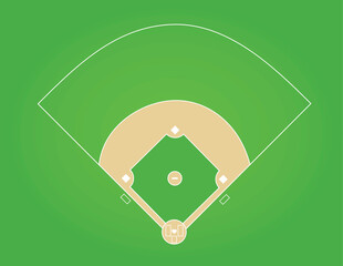 Baseball field. vector illustration