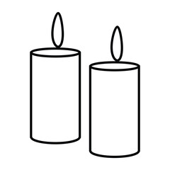 Candle Icon in Line Style