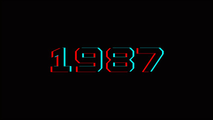 1987 New Year Creative Design Concept - 3D Rendered Image