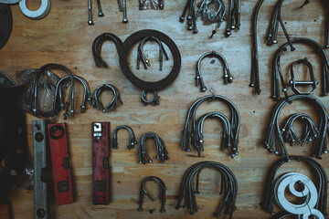 Wall full of tools for crafting wood