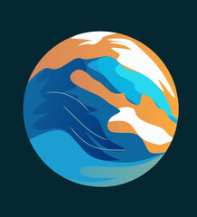 Illustration of colorful Planet