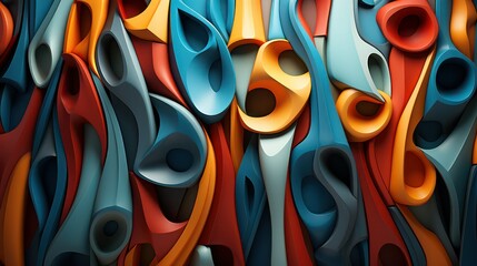 Colorful abstract background with curved lines. Creative design