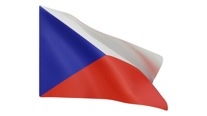 Czech republic flag realistic 3d render isolated, czech republic flag isolated, czech republic flag background
