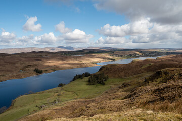 Fototapeta premium High above Lough Finn on Aghla Mountain in the Bluestack Mountains in County Donegal, Ireland 