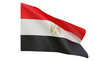 Egypt flag realistic 3d render isolated, egpyt flag isolated, egpyt flag background