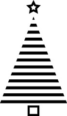 Christmas tree, spruce, pine line icon vector image.