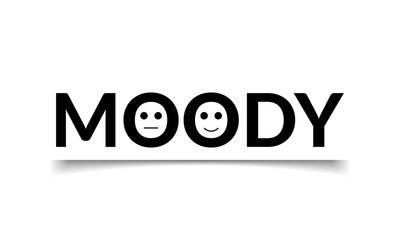 Moody logo design. Abstract moody. Vector Moody design.